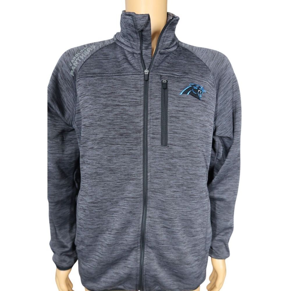 Carolina Panthers‎ NFL Football Full Zip Sweatshirt Jacket Shacket Sz M